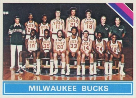 1975 Topps Milwaukee Bucks Checklist #213 Basketball Card