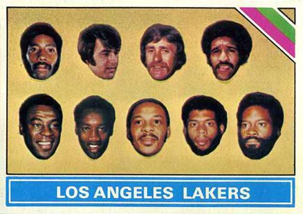 1975 Topps Los Angeles Lakers Team #212 Basketball Card