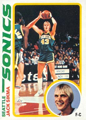1978 Topps Jack Sikma #117 Basketball Card