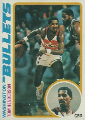 1978 Topps Tom Henderson #68 Basketball Card