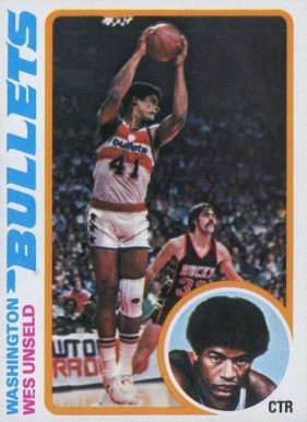 1978 Topps Wes Unseld #7 Basketball Card
