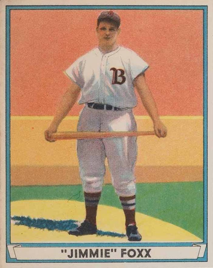 1941 Play Ball Paper Hand-Cut Jimmie Foxx #13 Baseball Card
