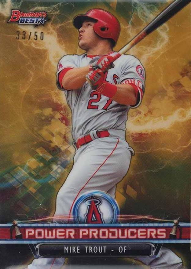 2018 Bowman's Best Power Producers  Mike Trout #PPMT Baseball Card
