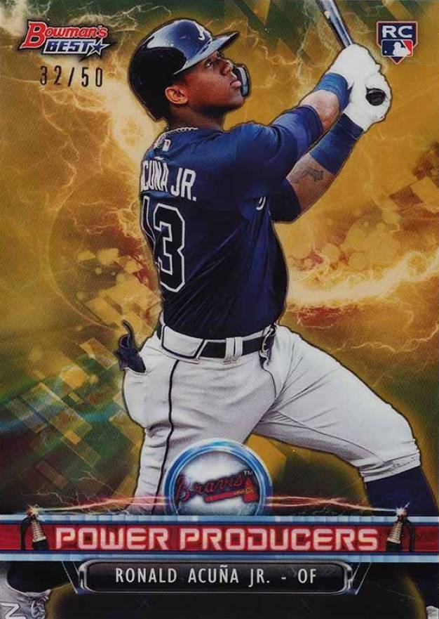 2018 Bowman's Best Power Producers  Ronald Acuna Jr. #PPRAJ Baseball Card