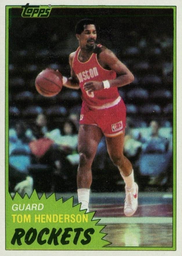 1981 Topps Tom Henderson #86 Basketball Card