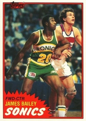 1981 Topps James Bailey #96 Basketball Card