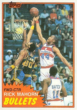 1981 Topps Rick Mahorn #98 Basketball Card