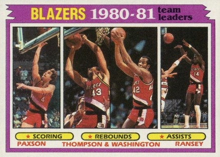 1981 Topps Blazers Team Leaders #61 Basketball Card