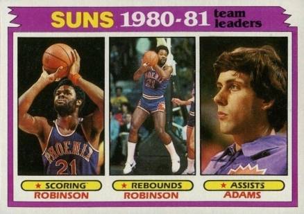 1981 Topps Suns Team Leaders #60 Basketball Card
