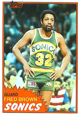 1981 Topps Fred Brown #43 Basketball Card