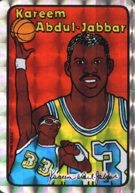 1985 Prism/Jewel Stickers Kareem Abdul-Jabbar #1 Basketball Card