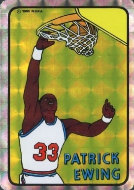 1985 Prism/Jewel Stickers Patrick Ewing #5 Basketball Card