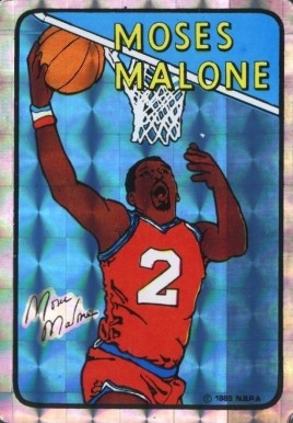 1985 Prism/Jewel Stickers Moses Malone #8 Basketball Card