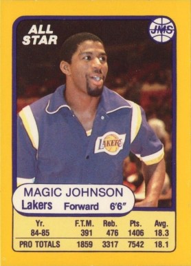 1985 JMS Game Magic Johnson #24 Basketball Card