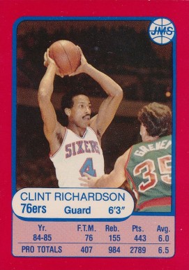 1985 JMS Game Clint Richardson #6 Basketball Card