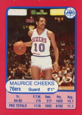 1985 JMS Game Maurice Cheeks #1 Basketball Card