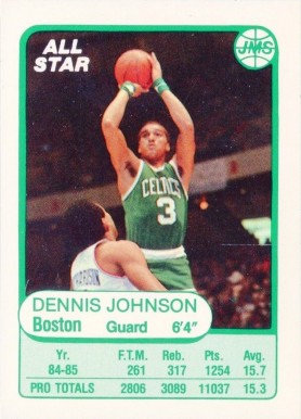 1985 JMS Game Dennis Johnson #15 Basketball Card