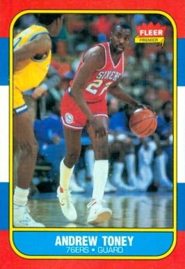 1986 Fleer Andrew Toney #114 Basketball Card