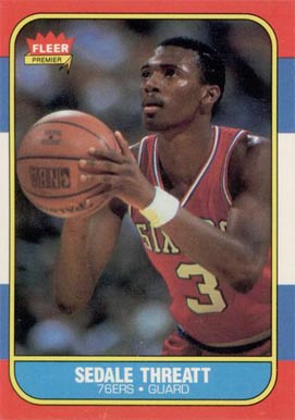 1986 Fleer Sedale Threatt #112 Basketball Card