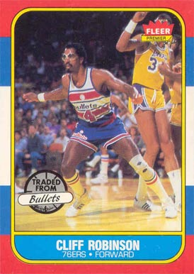 1986 Fleer Clifford Robinson #93 Basketball Card
