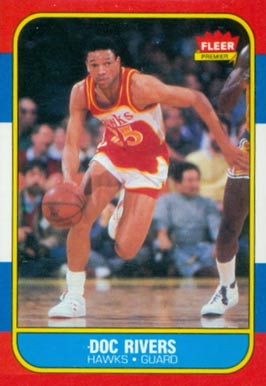 1986 Fleer Doc Rivers #91 Basketball Card