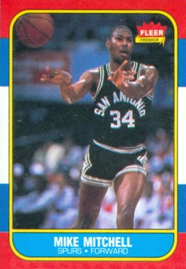 1986 Fleer Mike Mitchell #74 Basketball Card