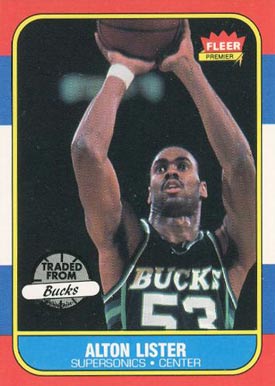 1986 Fleer Alton Lister #64 Basketball Card