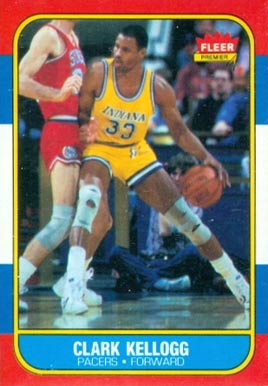 1986 Fleer Clark Kellogg #58 Basketball Card