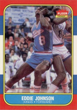 1986 Fleer Eddie Johnson #51 Basketball Card