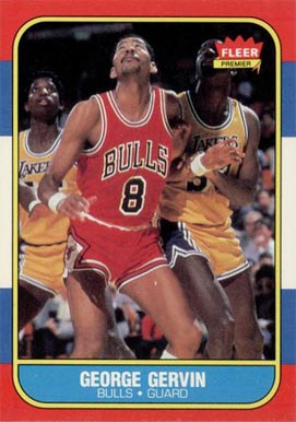 1986 Fleer George Gervin #36 Basketball Card