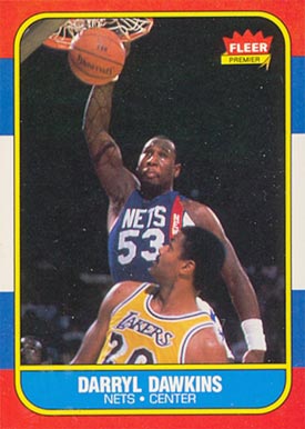 1986 Fleer Darryl Dawkins #24 Basketball Card