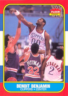1986 Fleer Benoit Benjamin #8 Basketball Card