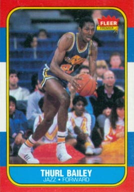 1986 Fleer Thurl Bailey #6 Basketball Card