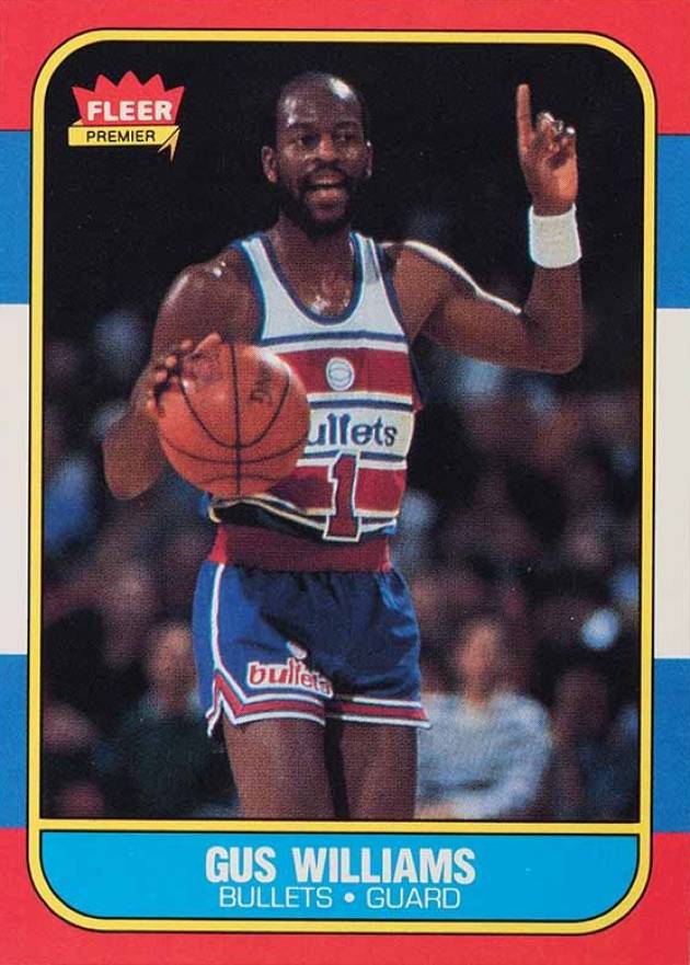 1986 Fleer Gus Williams #124 Basketball Card