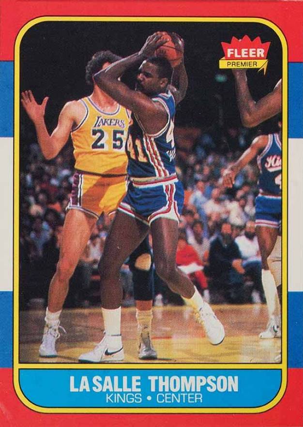 1986 Fleer LaSalle Thompson #110 Basketball Card