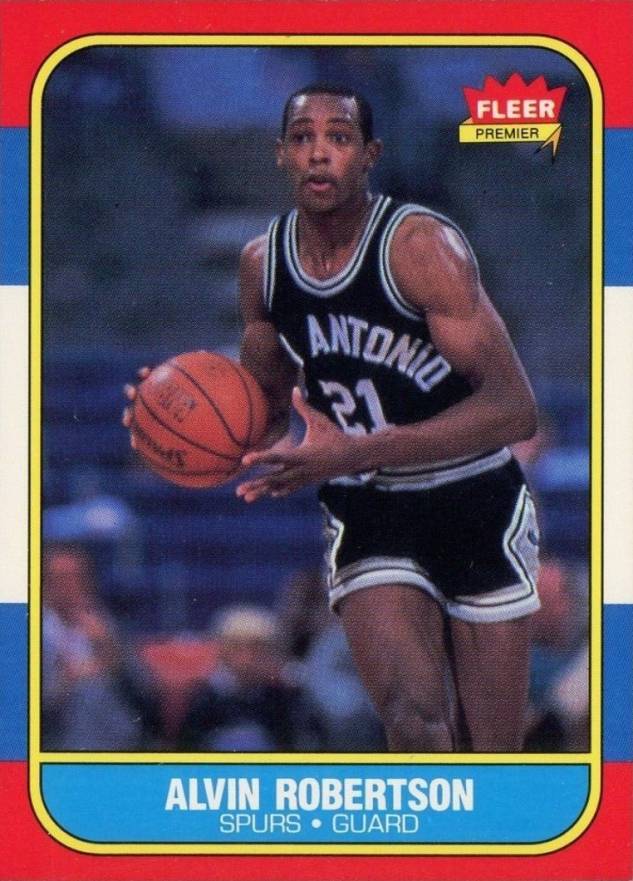 1986 Fleer Alvin Robertson #92 Basketball Card