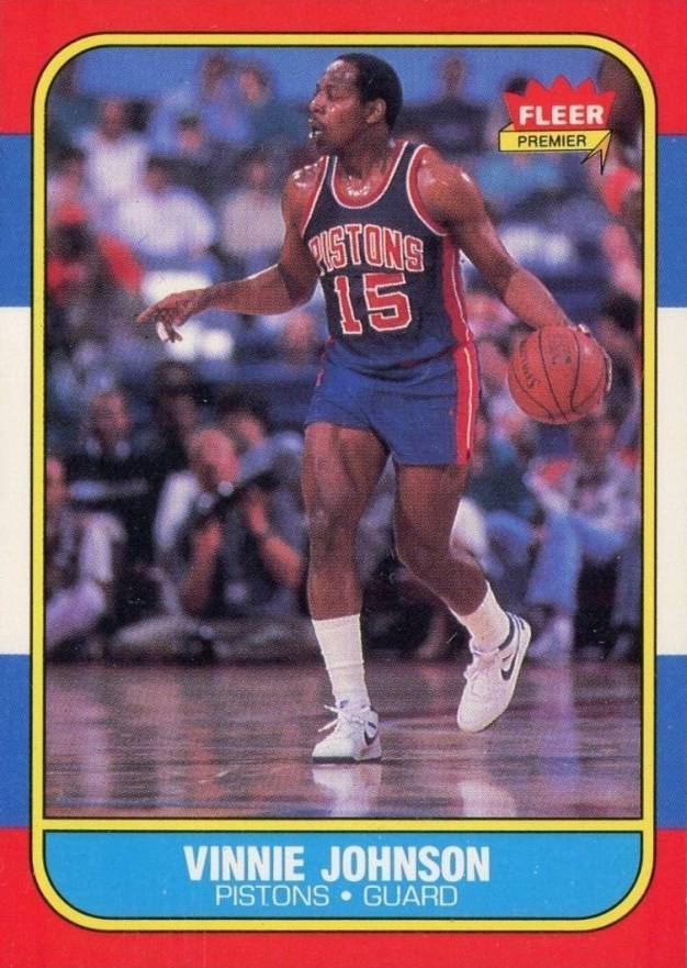 1986 Fleer Vinnie Johnson #56 Basketball Card