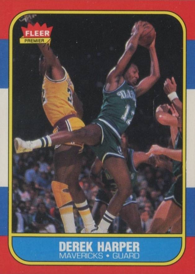 1986 Fleer Derek Harper #44 Basketball Card