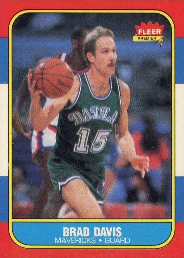 1986 Fleer Brad Davis #22 Basketball Card