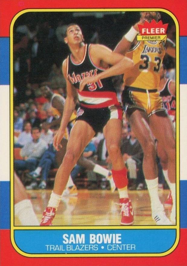 1986 Fleer Sam Bowie #13 Basketball Card