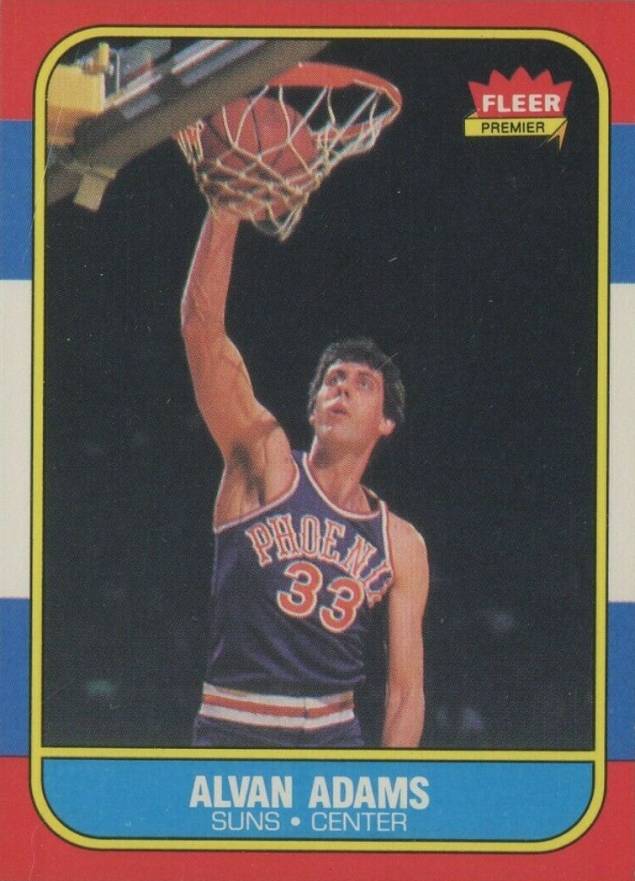 1986 Fleer Alvan Adams #2 Basketball Card
