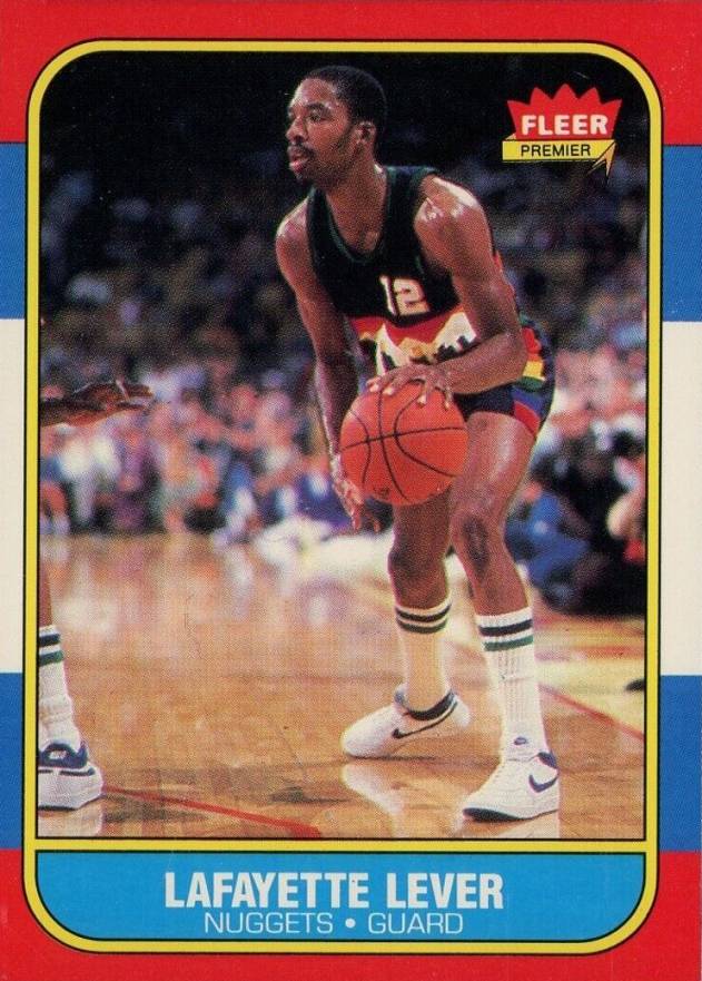 1986 Fleer Lafayette Lever #63 Basketball Card