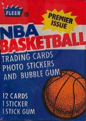 1986 Fleer Wax Pack #WP Basketball Card