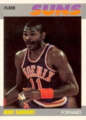 1987 Fleer Mike Sanders #96 Basketball Card
