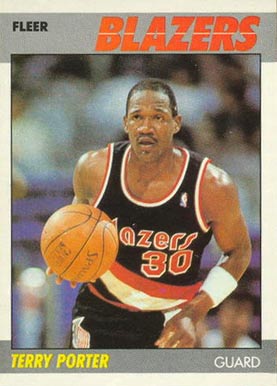 1987 Fleer Terry Porter #89 Basketball Card