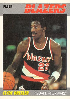 1987 Fleer Clyde Drexler #30 Basketball Card