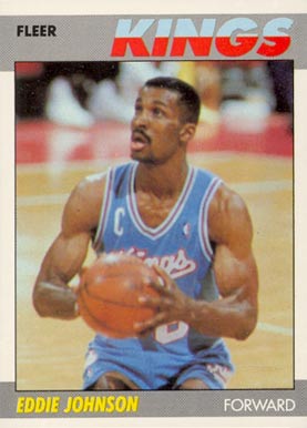 1987 Fleer Eddie Johnson #55 Basketball Card