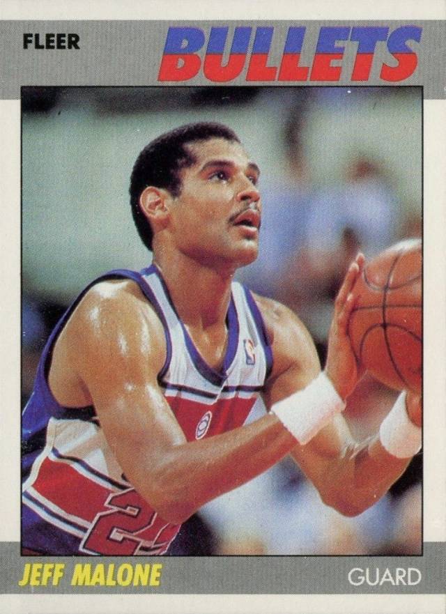 1987 Fleer Jeff Malone #67 Basketball Card