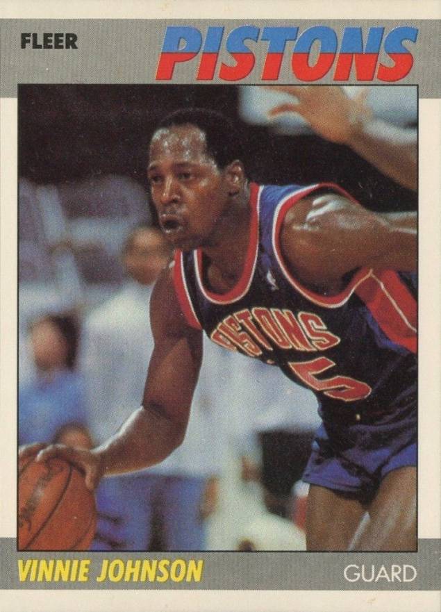 1987 Fleer Vinnie Johnson #58 Basketball Card