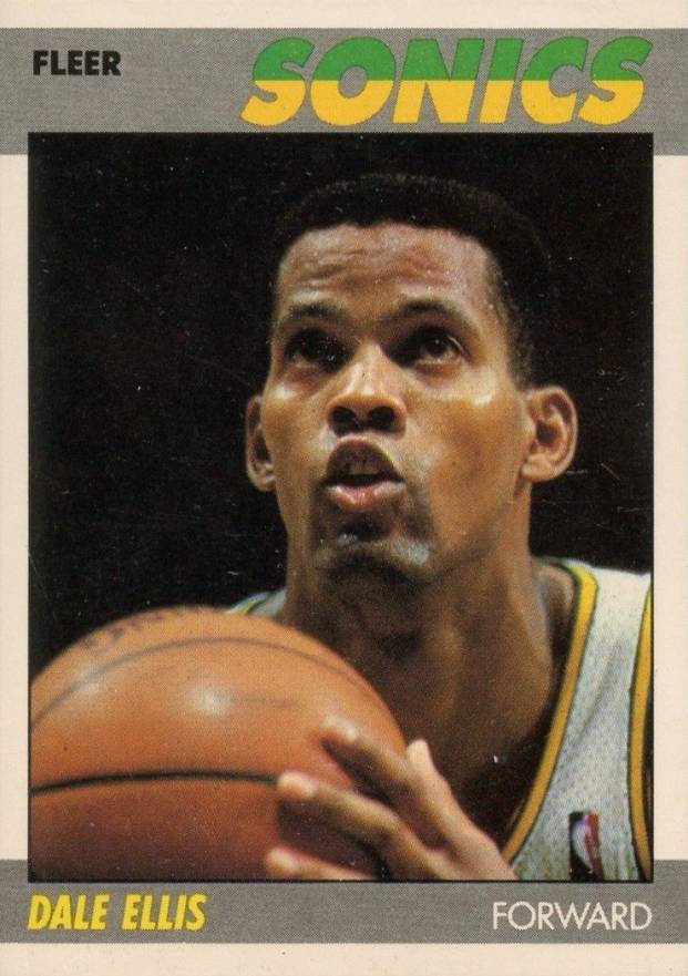 1987 Fleer Dale Ellis #33 Basketball Card